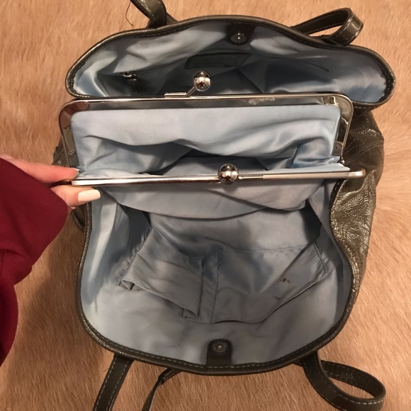 Beautiful gray Coach purse with baby blue lining - Picture 5 of 5